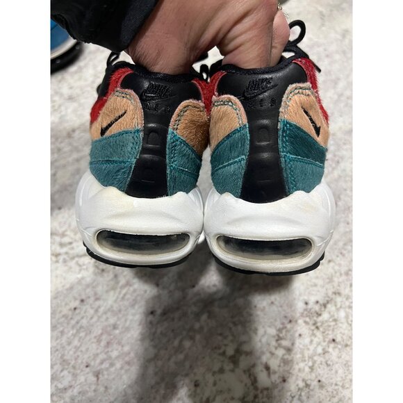 Nike‎ Air Max 95 'Multicolor Pony Hair' 807443-003 - Size 7.5 - Picture 6 of 8